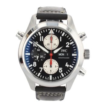 IWC Pilot Double Chronograph Pre Owned Watch Ref IW371813