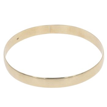 9ct Yellow Gold Plain Bangle