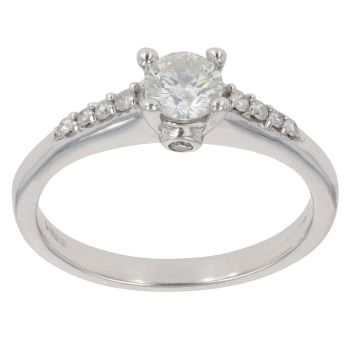 18ct White Gold 0.50ct Brilliant Cut Diamond Solitaire Ring