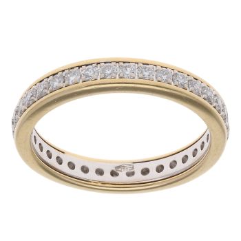 18ct Yellow And White Gold 0.70ct Brilliant Cut Diamond Full Eternity Ring
