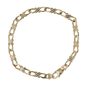 9ct Yellow Gold Fancy Bracelet 7.5"