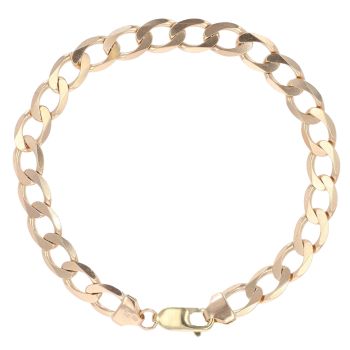 9ct Yellow Gold Curb Bracelet 8"