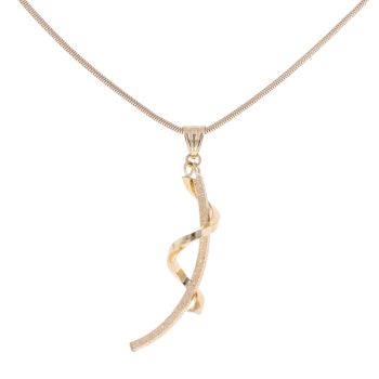 9ct Yellow Gold Snake And Swirl Chain 16"