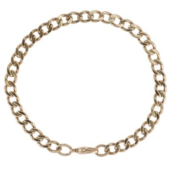 9ct Yellow Gold Curb Bracelet 8"
