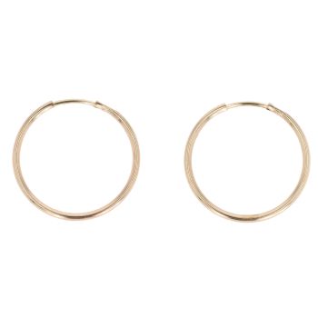 9ct Yellow Gold Plain Hoop Earrings