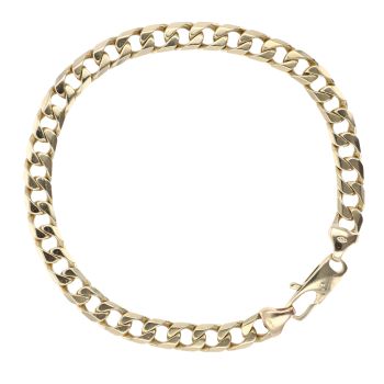 9ct Yellow Gold Curb Bracelet 9"