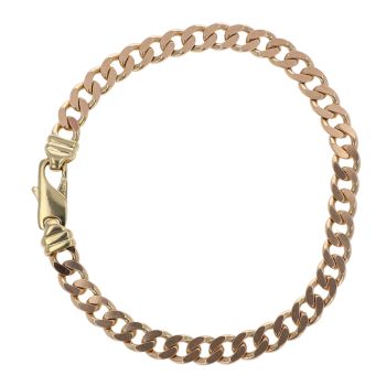 9ct Yellow Gold Curb Bracelet 8"