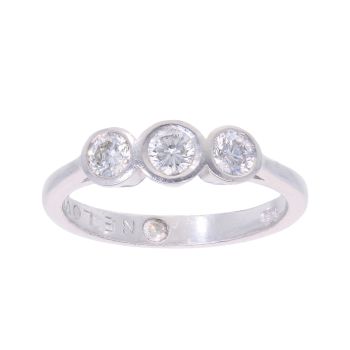 Platinum 0.35ct Diamond Trilogy Ring