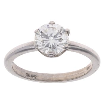 14ct White Gold 1.25ct Brilliant Cut Diamond Solitaire Ring
