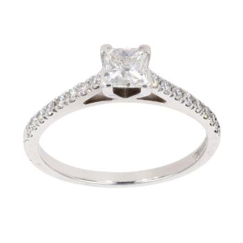 Platinum 0.60ct Princess Cut Diamond Solitaire Ring