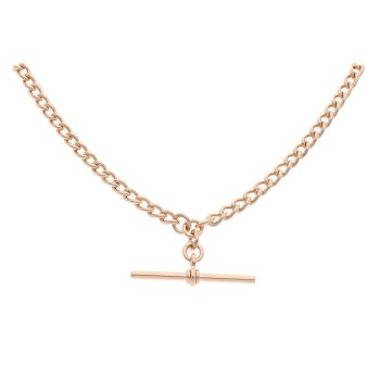 9ct Rose Gold Albert T-Bar Chain 20"