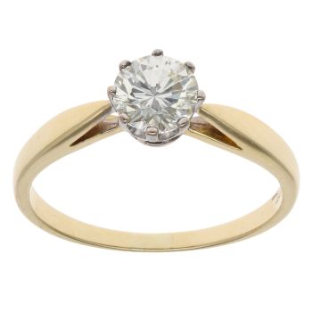 18ct Yellow Gold 1.00ct Tinted Diamond and Sapphire Ring