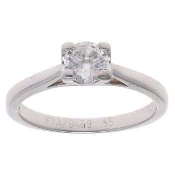 Platinum 0.55ct Diamond Solitaire Ring