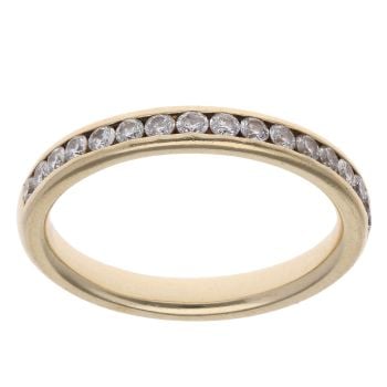 9ct Yellow Gold 0.33ct Brilliant Cut Diamond Half Eternity Ring