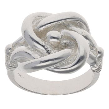 Silver Knot Ring By Icesia Gents