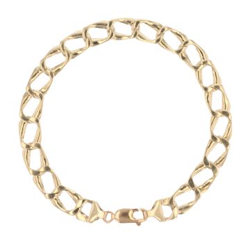 9ct Yellow Gold Curb Bracelet 9"