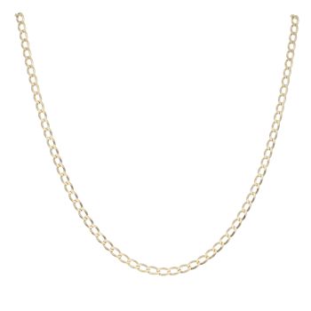 9ct Yellow Gold Curb Chain 18"
