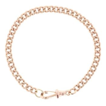 9ct Rose Gold Albert Bracelet 8"