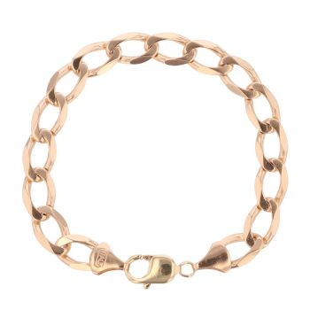 9ct Yellow Gold Curb Bracelet 8.5"