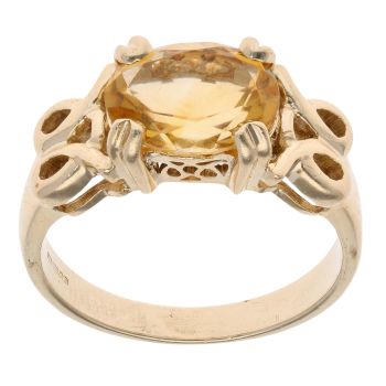 9ct Yellow Gold Single Stone Citrine Ring