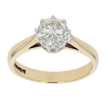 18ct Yellow Gold 1.00ct Brilliant Cut Diamond Solitaire Ring