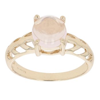 9ct Yellow Gold Moonstone Open Work Ring