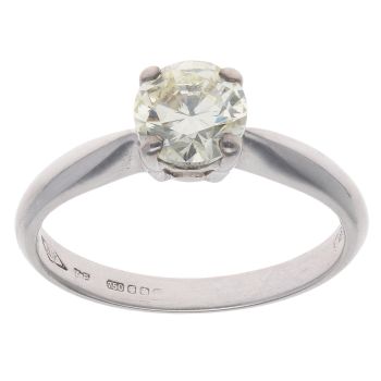 18ct White Gold 0.80ct Brilliant Cut Diamond Solitaire Ring