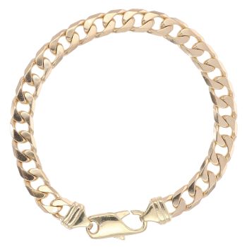 9ct Yellow Gold Curb Bracelet 8.5"