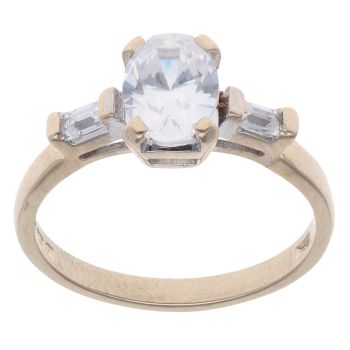 9ct Yellow Gold Cubic Zirconia Ring