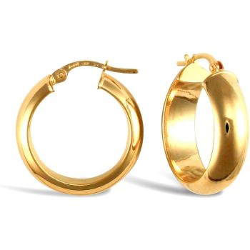 9ct Yellow Gold Wedding Band Earrings