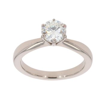 Platinum 0.90ct Brilliant Cut Diamond Solitaire Ring