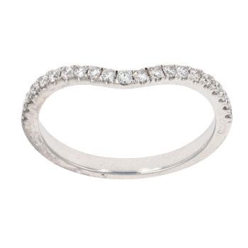 18ct White Gold 0.23ct Diamond Wishbone Ring