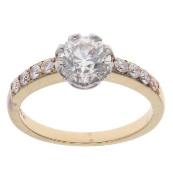 18ct Yellow Gold 1.45ct Brilliant Cut Diamond Solitaire Ring