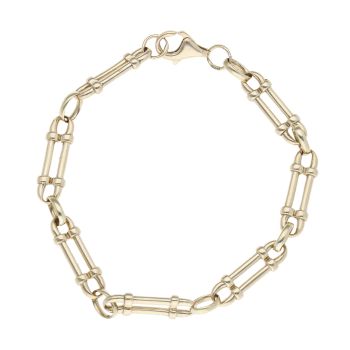 9ct Yellow Gold Fancy Bracelet 7.5"