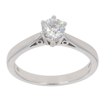 Platinum 0.50ct Brilliant Cut Diamond Solitaire Ring