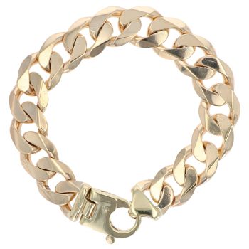 9ct Yellow Gold Curb Bracelet 9.5"
