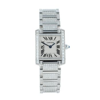 Cartier Custom Tank Francaise Pre Owned Watch Ref 2384