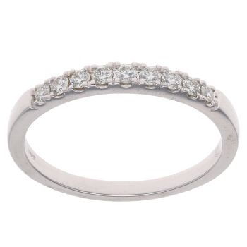 Platinum 0.25ct Brilliant Cut Diamond Half Eternity Ring