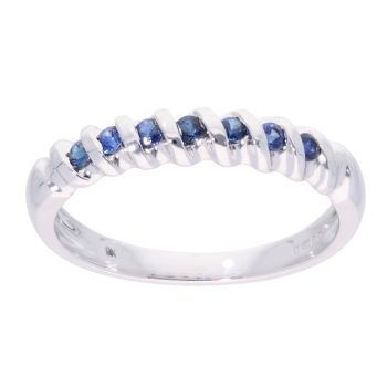 9ct White Gold Sapphire Eternity Ring