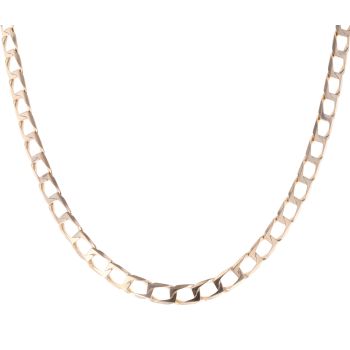 9ct Yellow Gold Square Curb Chain 20"