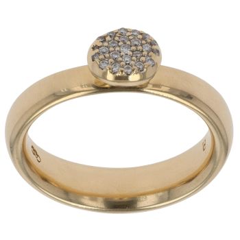 18ct Yellow Gold 0.15ct Brilliant Cut Diamond Cluster Ring