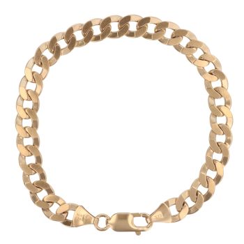 9ct Yellow Gold Curb Bracelet 8.5"
