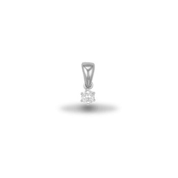 Mint Of London 925 Silver Solitaire Cubic Zirconia Set Pendant