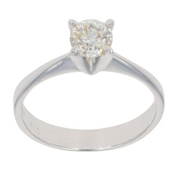 18ct White Gold Brilliant Cut 0.60ct Diamond Solitaire Ring