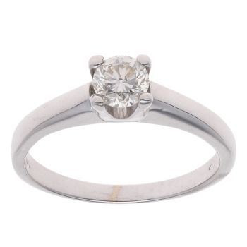 18ct White Gold 0.50ct Brilliant Cut Diamond Solitaire Ring