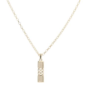 9ct Yellow Gold Celtic Pendant And Chain 16"