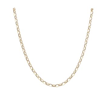 9ct Yellow Gold Oval Belcher Chain 20"