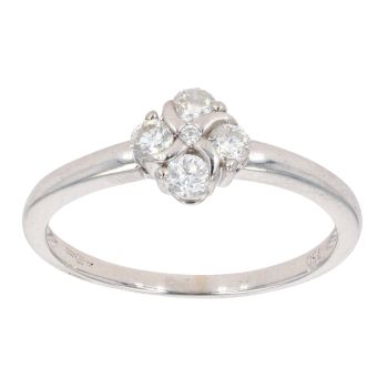 18ct White Gold 0.33ct Diamond Cluster Ring