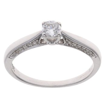 18ct White Gold 0.40ct Brilliant Cut Diamond Solitaire Ring