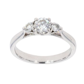 Platinum 0.65ct Diamond Trilogy Ring